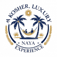 Logo, Naya Passover, A Kosher Luxury Experience, Palm trees, hammock, beach